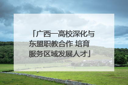 广西一高校深化与东盟职教合作 培育服务区域发展人才