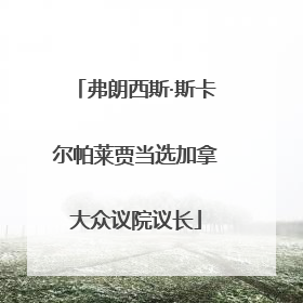弗朗西斯·斯卡尔帕莱贾当选加拿大众议院议长
