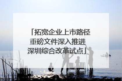 拓宽企业上市路径 重磅文件深入推进深圳综合改革试点