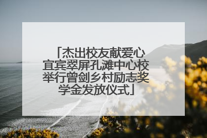 杰出校友献爱心 宜宾翠屏孔滩中心校举行曾剑乡村励志奖学金发放仪式