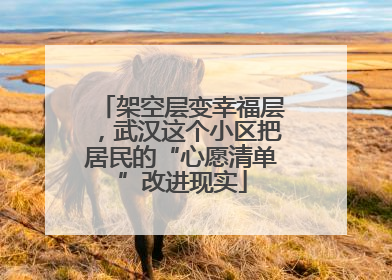 架空层变幸福层，武汉这个小区把居民的“心愿清单”改进现实