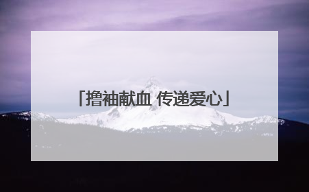 撸袖献血 传递爱心