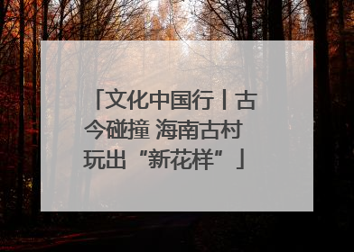 文化中国行丨古今碰撞 海南古村玩出“新花样”