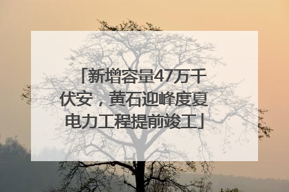 新增容量47万千伏安，黄石迎峰度夏电力工程提前竣工