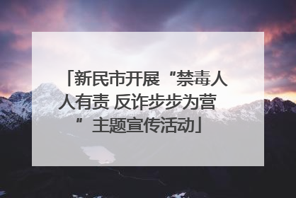 新民市开展“禁毒人人有责 反诈步步为营”主题宣传活动