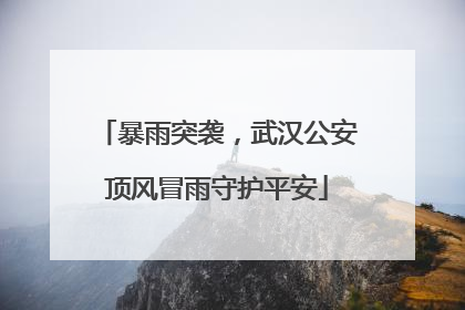 暴雨突袭，武汉公安顶风冒雨守护平安