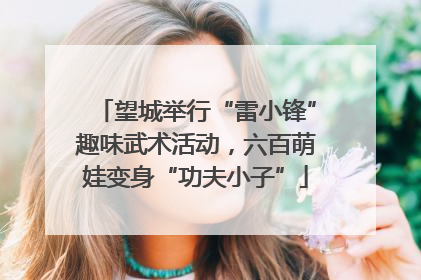 望城举行“雷小锋”趣味武术活动，六百萌娃变身“功夫小子”