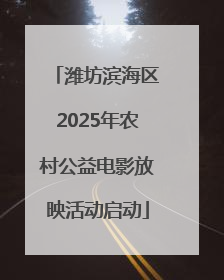 潍坊滨海区2025年农村公益电影放映活动启动