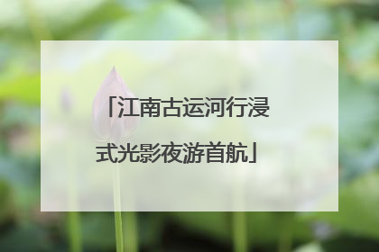 江南古运河行浸式光影夜游首航