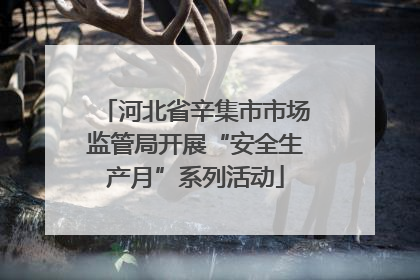河北省辛集市市场监管局开展“安全生产月”系列活动