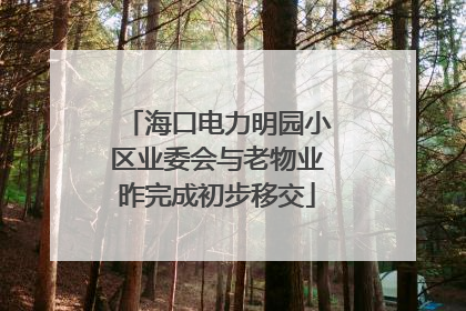 海口电力明园小区业委会与老物业昨完成初步移交