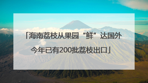 海南荔枝从果园“鲜”达国外 今年已有200批荔枝出口