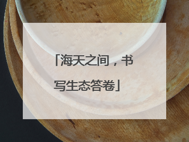 海天之间，书写生态答卷