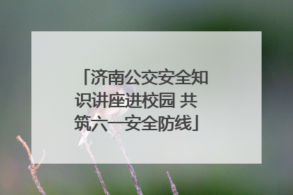 济南公交安全知识讲座进校园 共筑六一安全防线