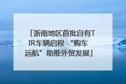 浙南地区首批自有TIR车辆启程 “购车远航”助推外贸发展