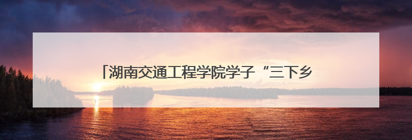 湖南交通工程学院学子“三下乡”用科技与爱心照亮乡村课堂