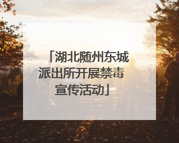 湖北随州东城派出所开展禁毒宣传活动