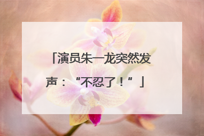 演员朱一龙突然发声：“不忍了！”