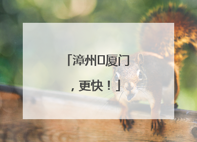 漳州⇋厦门，更快！