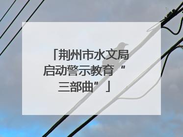 荆州市水文局启动警示教育“三部曲”
