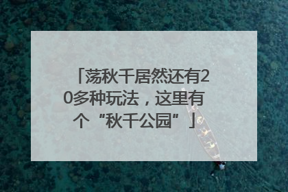 荡秋千居然还有20多种玩法，这里有个“秋千公园”
