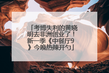 考博失利的黄晓明去非洲创业了！新一季《中餐厅9》今晚热辣开勺