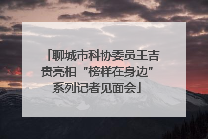 聊城市科协委员王吉贵亮相“榜样在身边”系列记者见面会