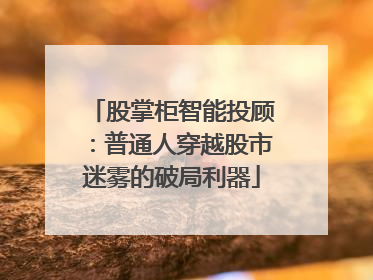 股掌柜智能投顾：普通人穿越股市迷雾的破局利器
