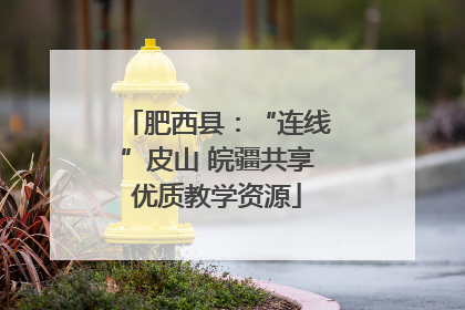 肥西县：“连线”皮山 皖疆共享优质教学资源