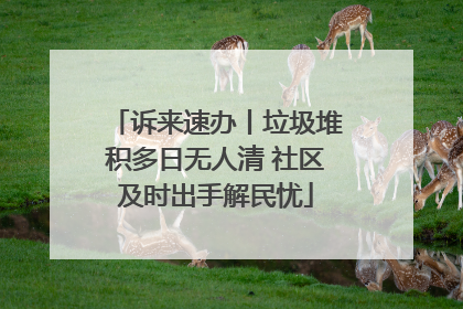 诉来速办丨垃圾堆积多日无人清 社区及时出手解民忧