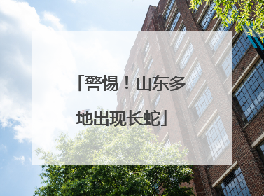 警惕！山东多地出现长蛇