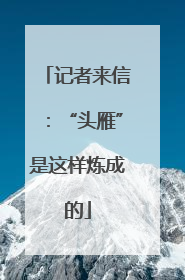 记者来信：“头雁”是这样炼成的