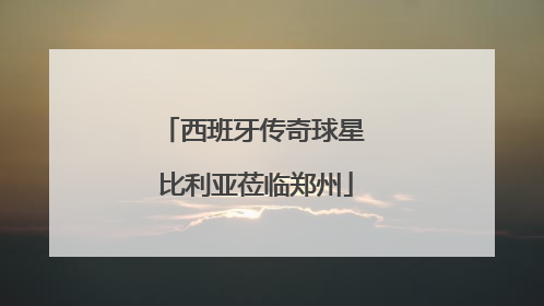 西班牙传奇球星 比利亚莅临郑州