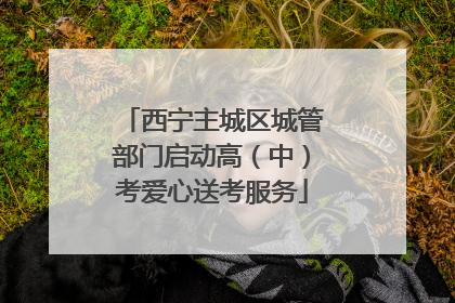 西宁主城区城管部门启动高（中）考爱心送考服务
