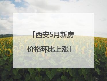 西安5月新房价格环比上涨