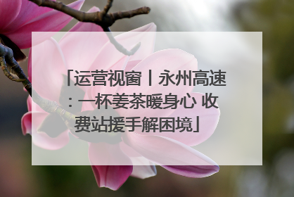 运营视窗丨永州高速：一杯姜茶暖身心 收费站援手解困境