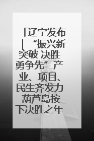 辽宁发布｜“振兴新突破 决胜勇争先”产业、项目、民生齐发力 葫芦岛按下决胜之年“加速键”