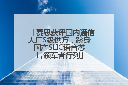 赛思获评国内通信大厂S级供方，跻身国产SLIC语音芯片领军者行列