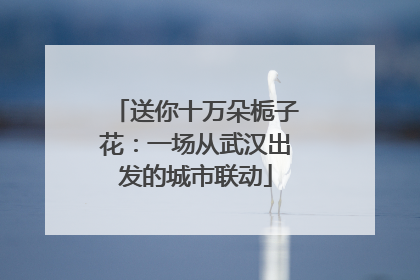 送你十万朵栀子花：一场从武汉出发的城市联动