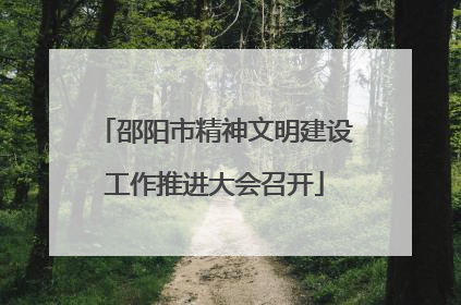 邵阳市精神文明建设工作推进大会召开