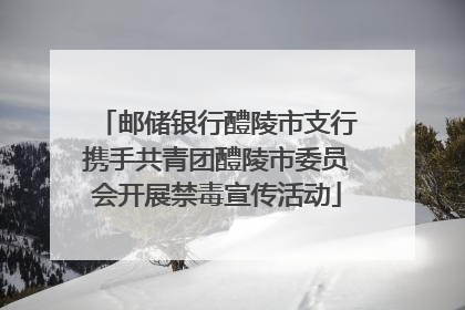 邮储银行醴陵市支行携手共青团醴陵市委员会开展禁毒宣传活动