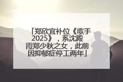 郑欣宜补位《歌手2025》，系沈殿霞郑少秋之女，此前因抑郁症停工两年