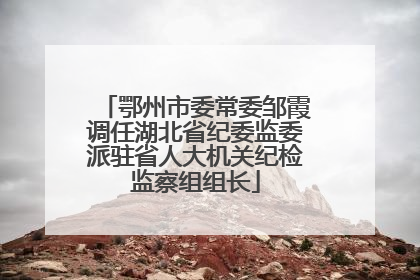 鄂州市委常委邹霞调任湖北省纪委监委派驻省人大机关纪检监察组组长