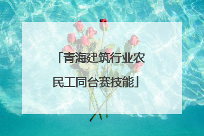 青海建筑行业农民工同台赛技能