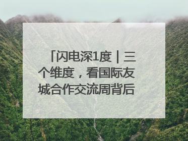 闪电深1度｜三个维度，看国际友城合作交流周背后的山东开放