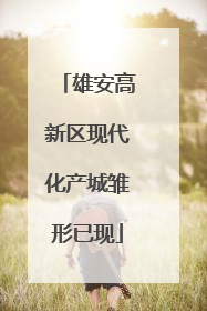 雄安高新区现代化产城雏形已现