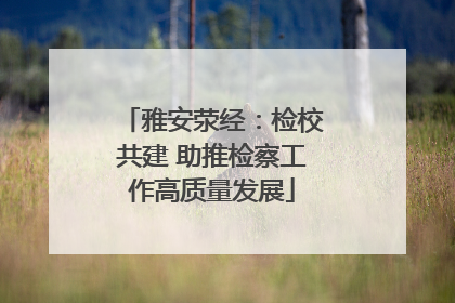 雅安荥经：检校共建 助推检察工作高质量发展