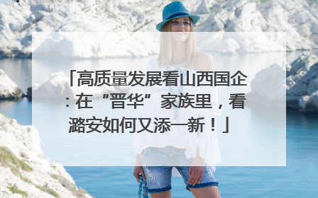 高质量发展看山西国企：在“晋华”家族里，看潞安如何又添一新！