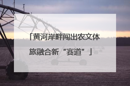 黄河岸畔闯出农文体旅融合新“赛道”