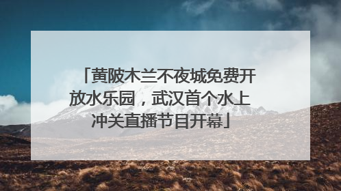 黄陂木兰不夜城免费开放水乐园，武汉首个水上冲关直播节目开幕